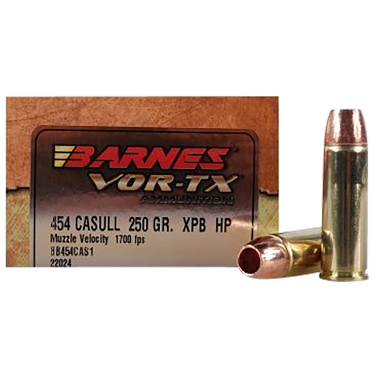 Barnes Bullets 22024 VOR-TX pistols 454 Casull 250 gr Barnes VOR-TX XPB 25 Per Box/ 10 Cs