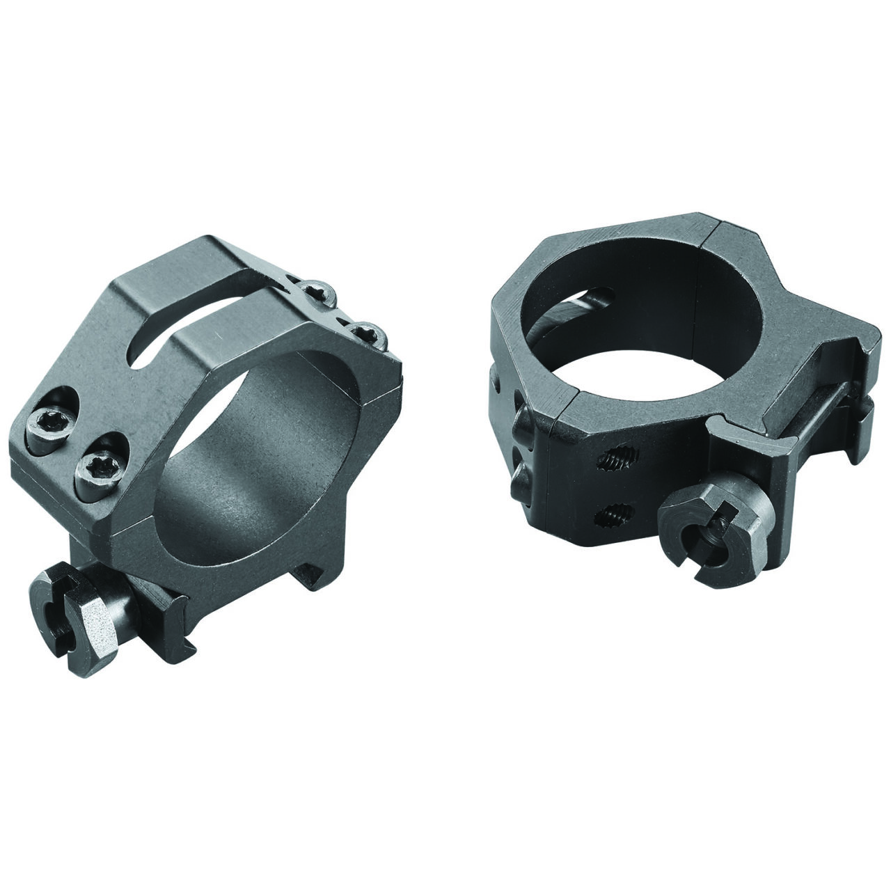 Weaver Mounts 48364 Skeleton Rings Scope Ring Set Black Anodized Aluminum 30mm Tube Low Four Hole Weaver