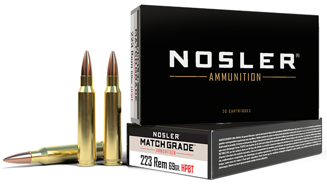Nosler 60023 Match Grade 223 Rem 69 gr Custom Competition Hollow Point Boat-Tail (CCHPBT) 20 Per Box/ 20 Cs