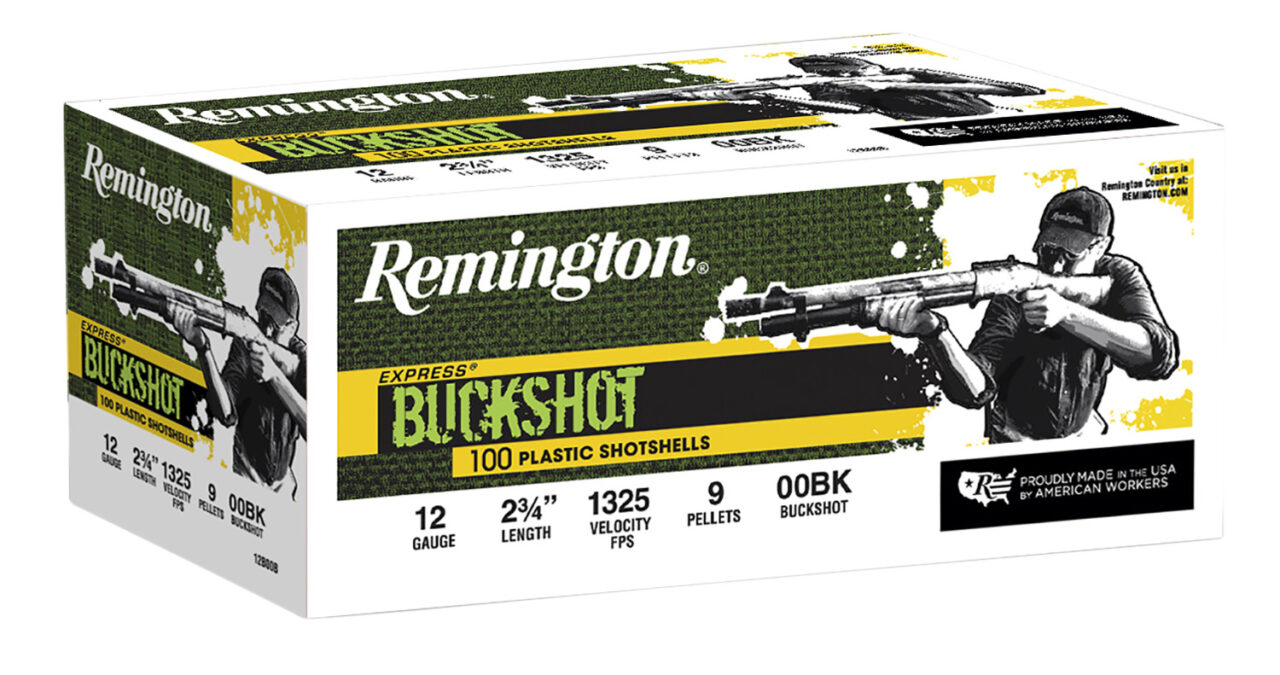 Remington Ammunition 20413 Express Buckshot 12 Gauge 2.75" 00 Buck Shot 100 Per Box/ 2 Cs