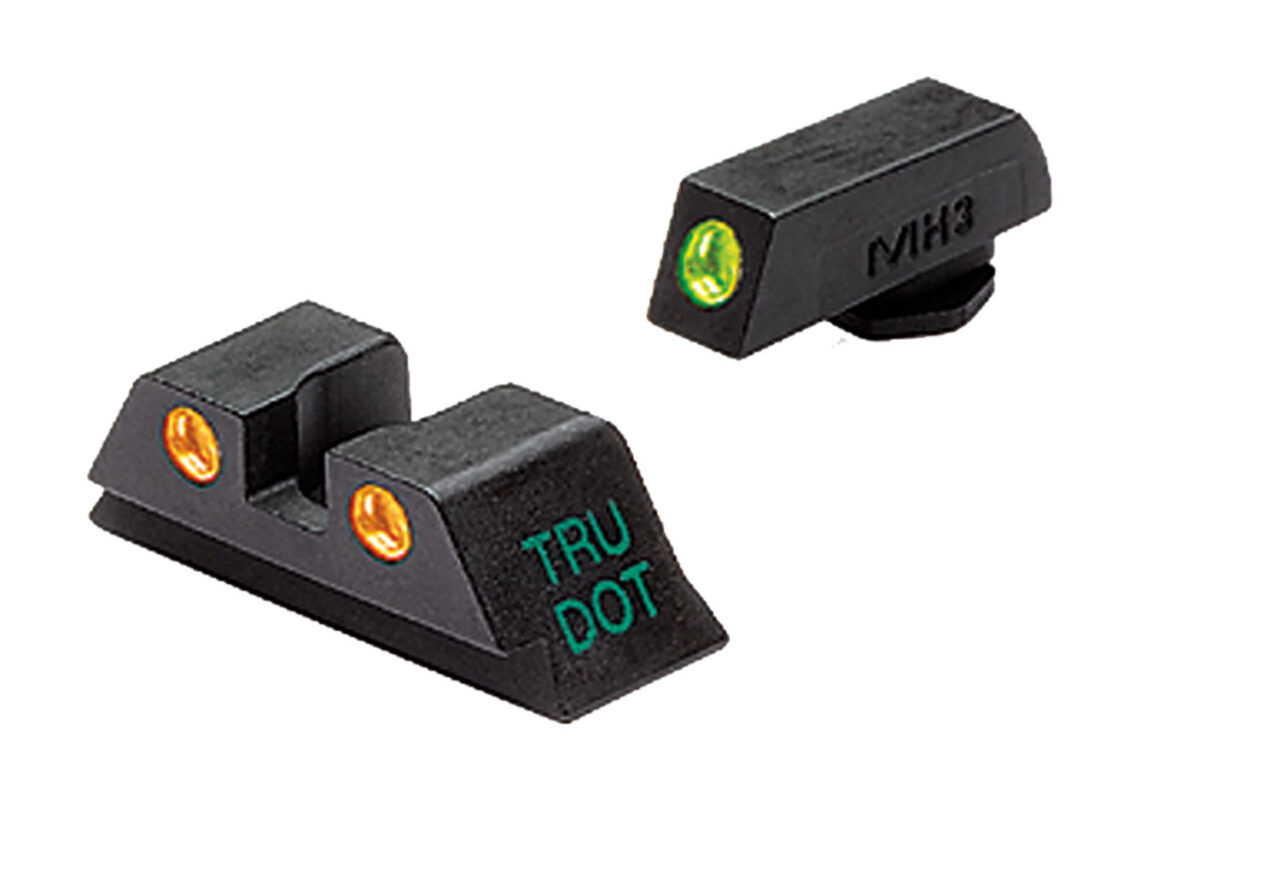 Meprolight USA 102243301 Tru-Dot Black | Green Tritium Front Sight Orange Tritium Rear Sight Set