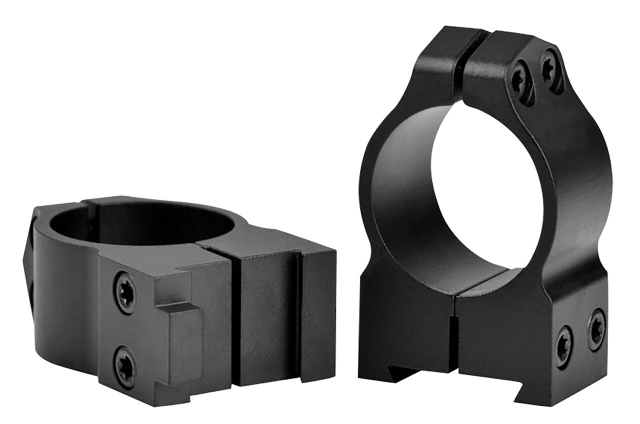 Warne 1BM Maxima Scope Ring Set Fixed For Rifles CZ 550/557 Dovetail Medium 1" Tube Matte Black Steel