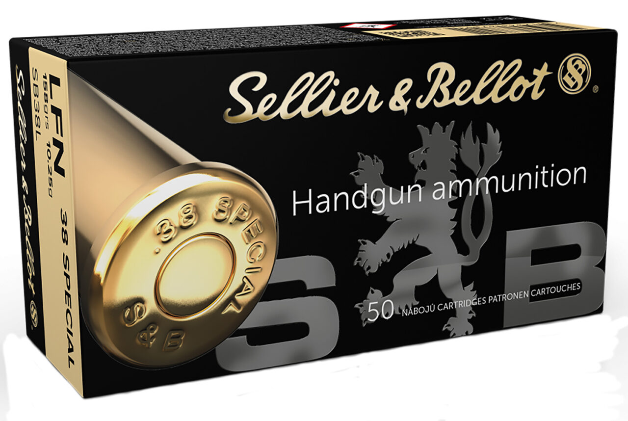 Sellier & Bellot SB38L pistols 38 Special 158 gr Lead Flat Nose (LFN) 50 Per Box/ 20 Cs
