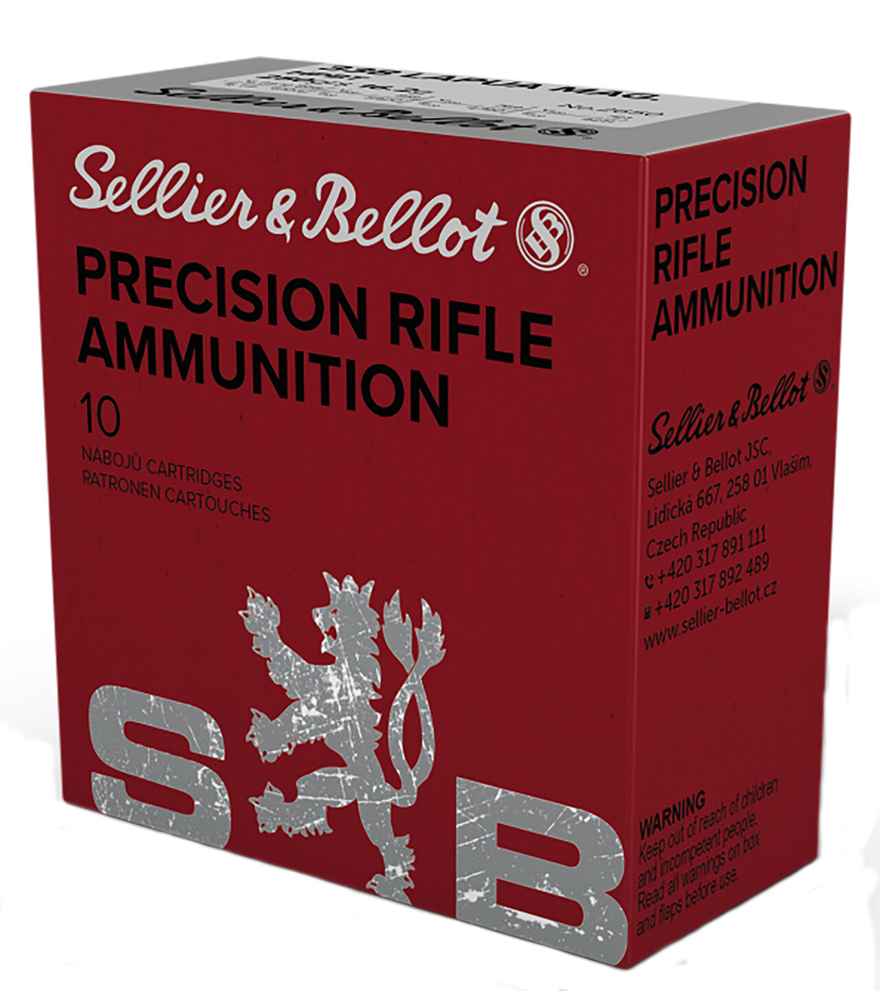 Sellier & Bellot SB338LMA Rifles 338 Lapua Mag 250 gr 2848 fps Hollow Point Boat-Tail (HPBT) 10 Bx/10 Cs
