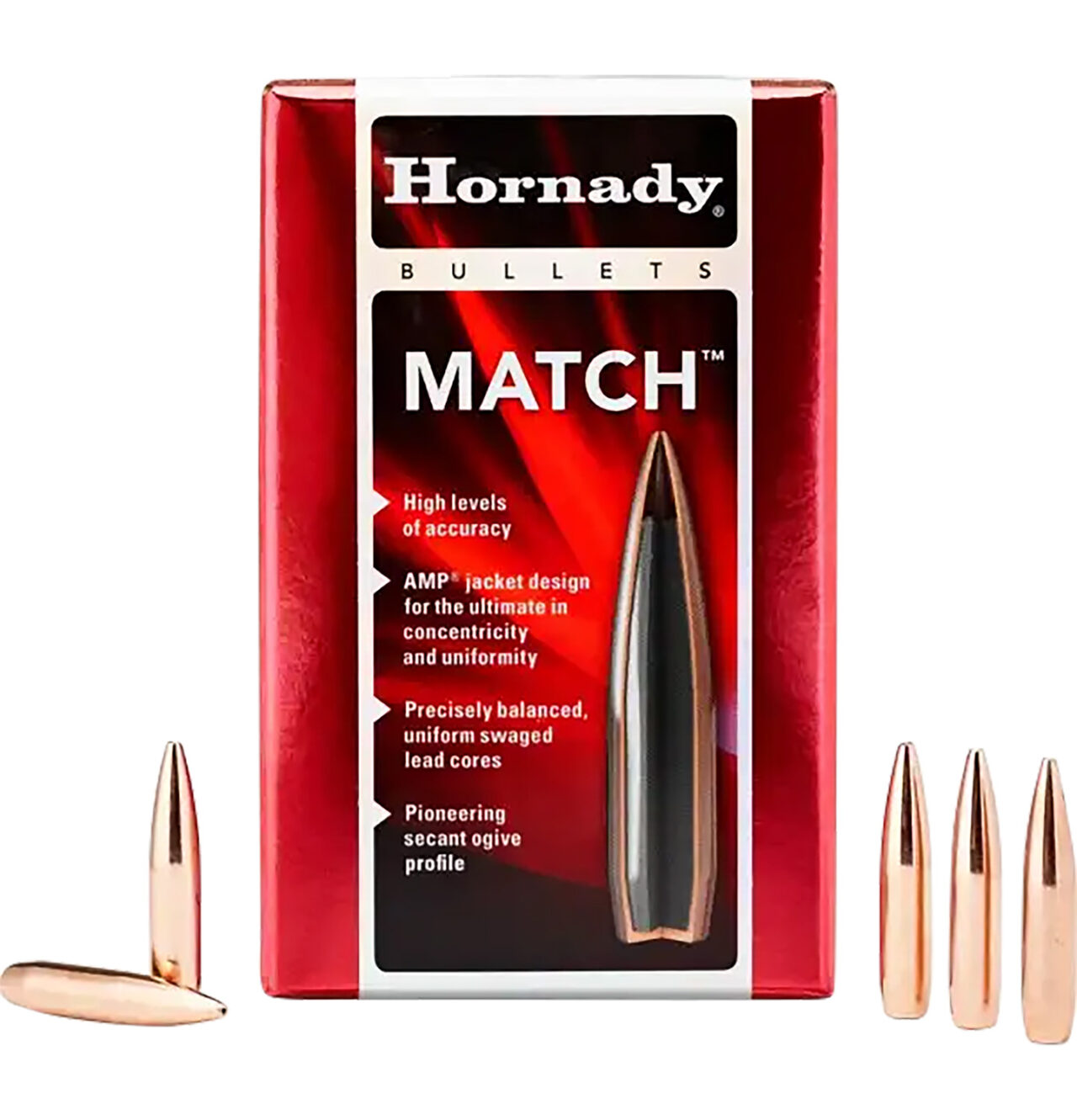 Hornady 2278 Match 22 Cal .224 68 gr Hollow Point Boat-Tail Match (HPBTM)