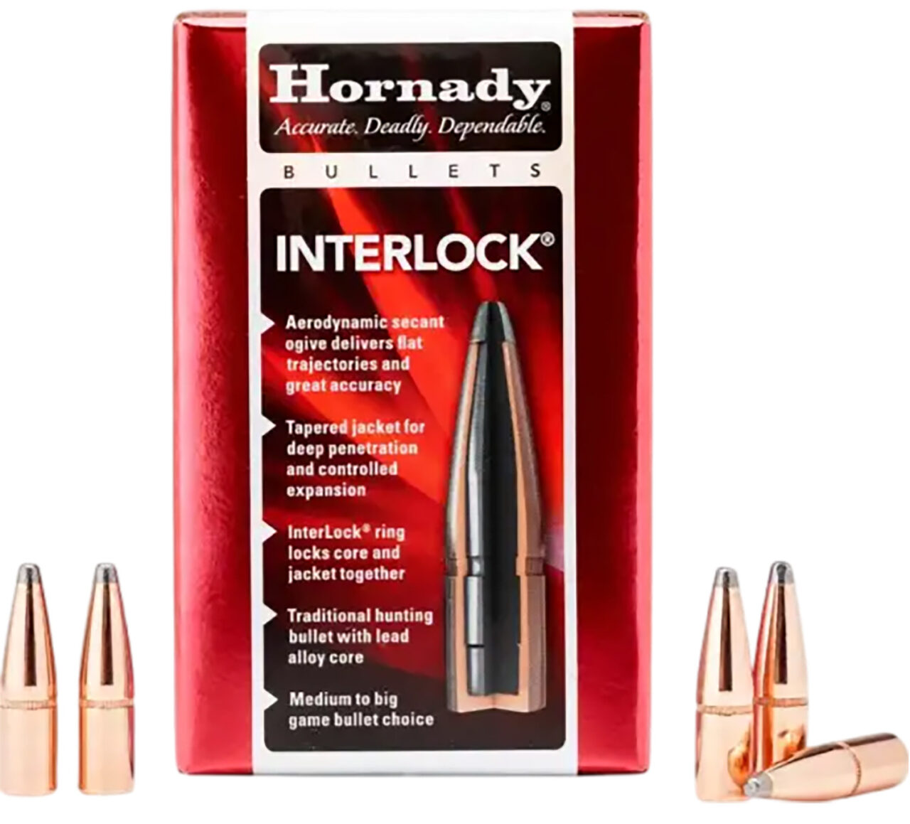 Hornady 2825 InterLock 7mm .284 139 gr Boat-Tail Spire Point