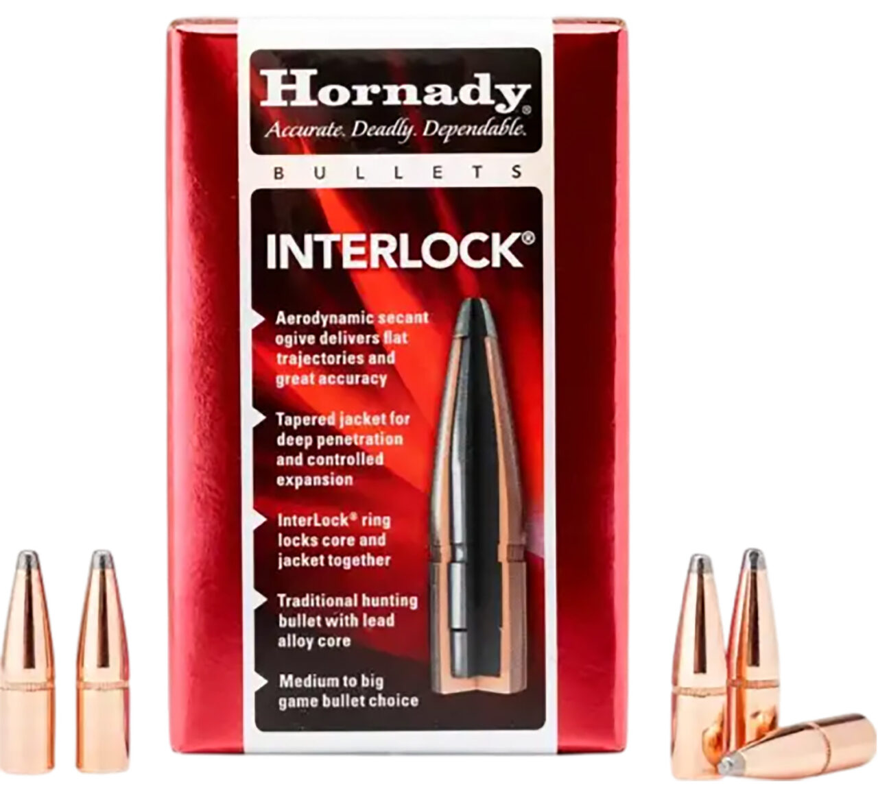 Hornady 2845 InterLock 7mm .284 162 gr Boat-Tail Spire Point