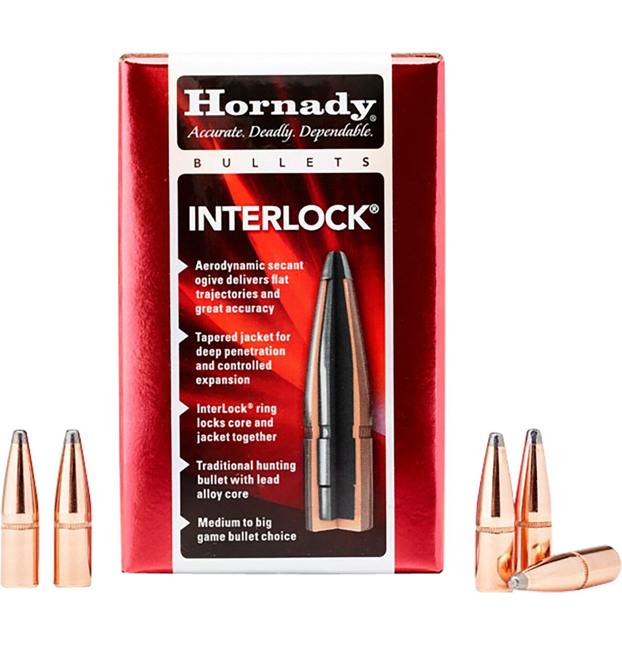 Hornady 3070 InterLock 30 Cal .308 180 gr Spire Point (SP)