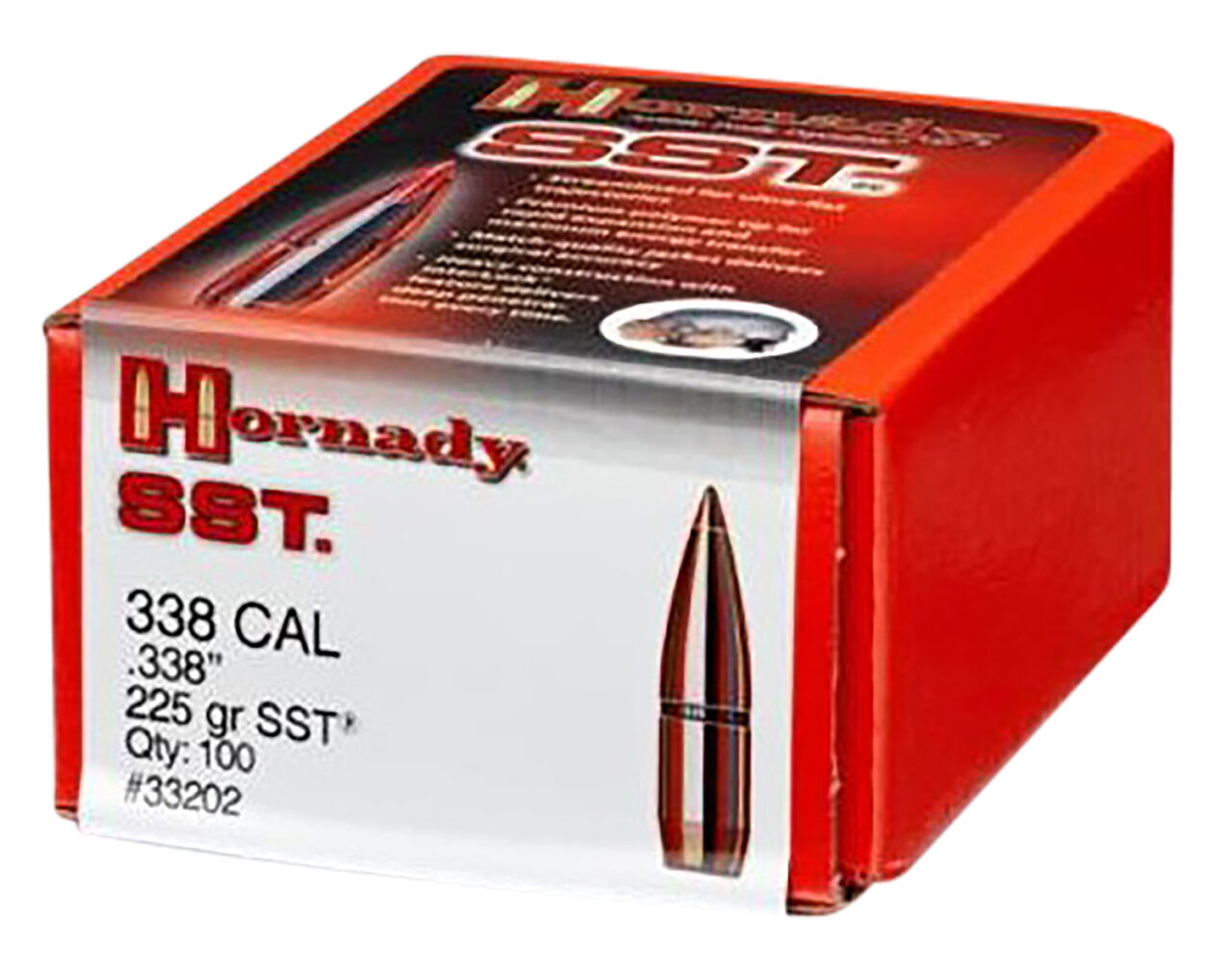 Hornady 33202 SST 338 Cal .338 225 gr Super Shock Tip (SST)