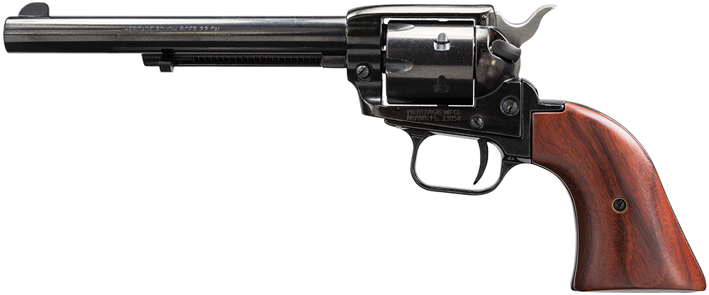 Heritage Mfg RR22MB6 Rough Rider 22 LR/22 WMR 6 Shot 6.50" Black Barrel, Cylinder & Frame, Cocobolo Grips - Image 2