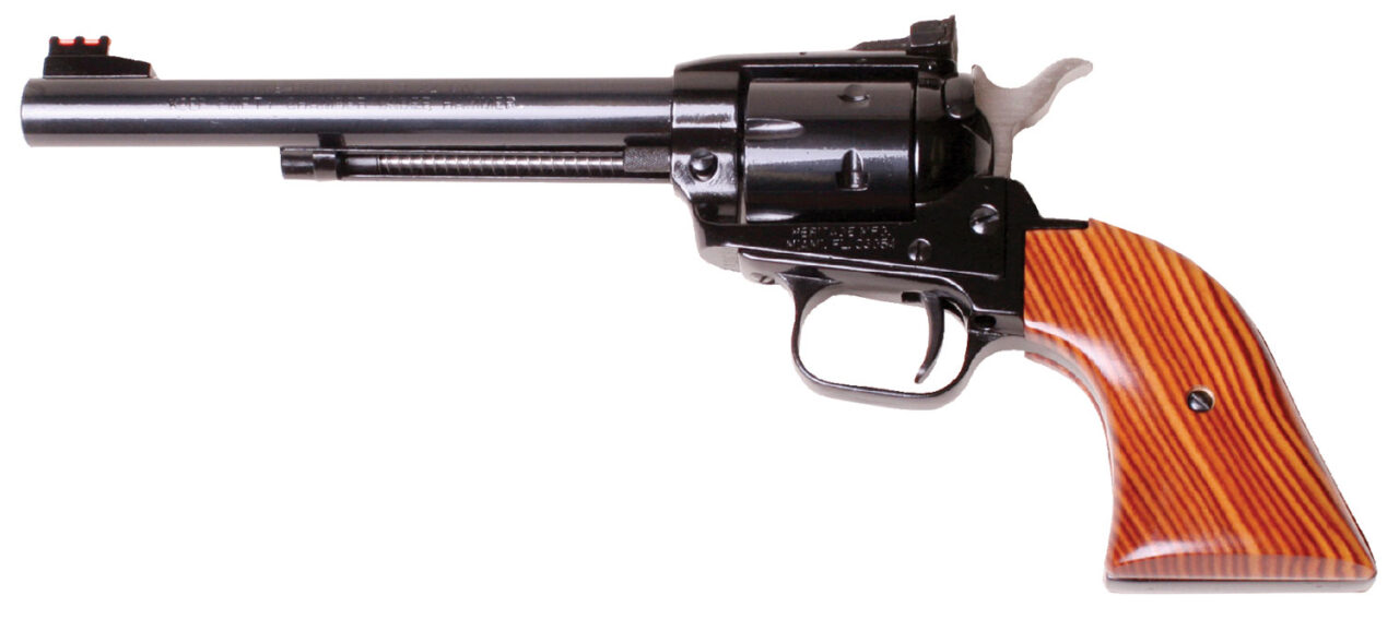 Heritage Mfg RR22MB6AS Rough Rider 22 LR 22 WMR 6 Shot 6.50" Black Barrel, Cylinder & Frame, Cocobolo Grips
