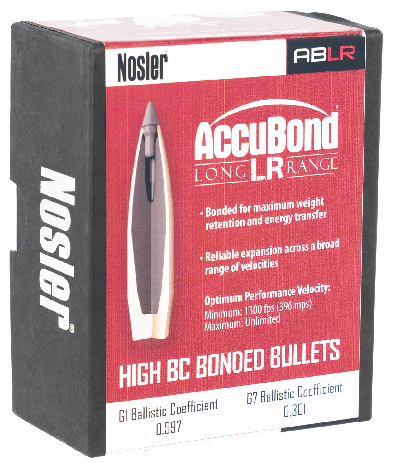 Nosler 58456 AccuBond Long Range 30 Cal .308 190 gr Spitzer Point 100 Per Box