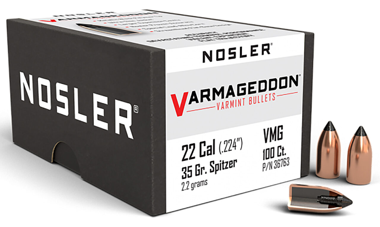 Nosler 36763 Varmageddon 22 Cal .224 35 gr Flat Base Tipped (FBT) 100 Per Box