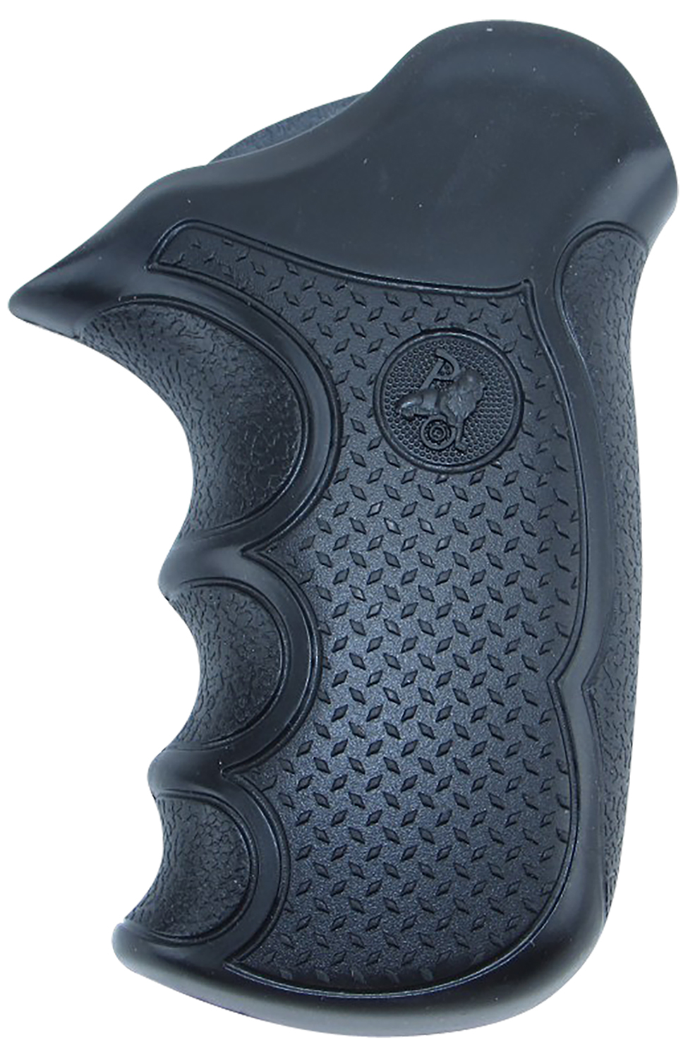 Pachmayr 02474 Diamond Pro Grip Diamond Checkering Black Rubber with Finger Grooves for Taurus Compact Public Defender - Image 2