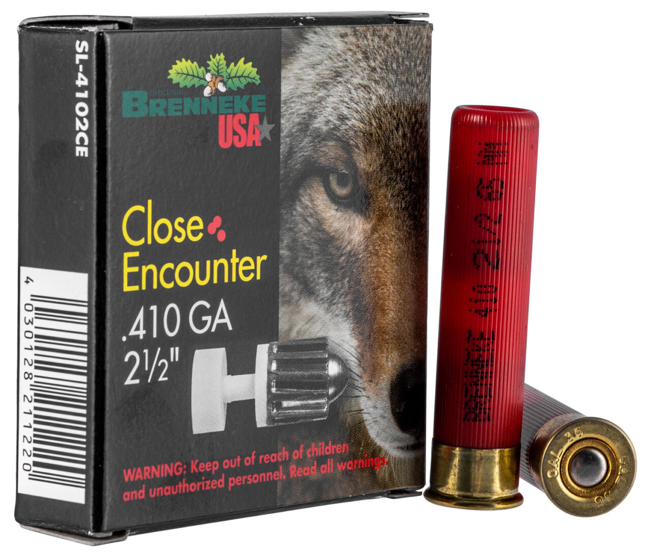 Brenneke SL4102CE Close Encounter Home Defense 410 Gauge 2.50" 1/4 oz Sabot Slug Shot 5 Per Box/ 90 Cs