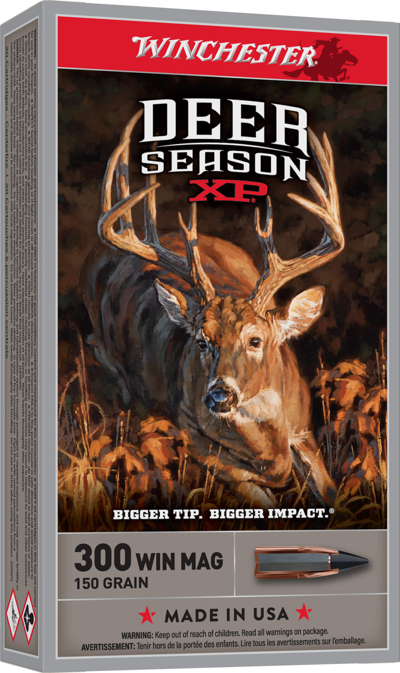 Winchester Ammo X300DS Deer Season XP 300 Win Mag 150 gr Extreme Point 20 Per Box/ 10 Cs