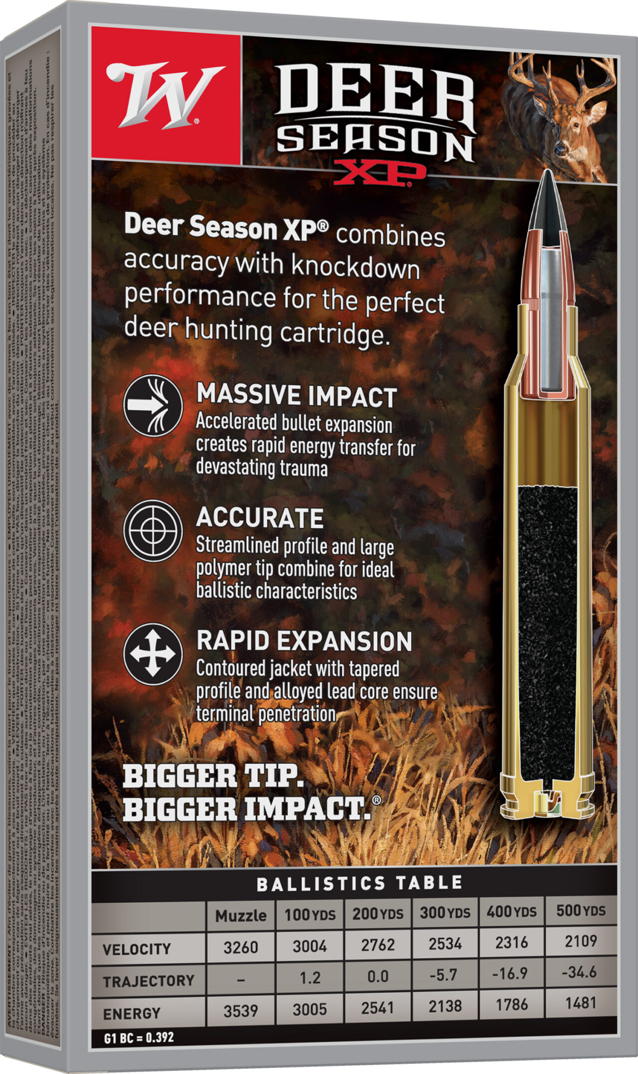 Winchester Ammo X300DS Deer Season XP 300 Win Mag 150 gr Extreme Point 20 Per Box/ 10 Cs - Image 2