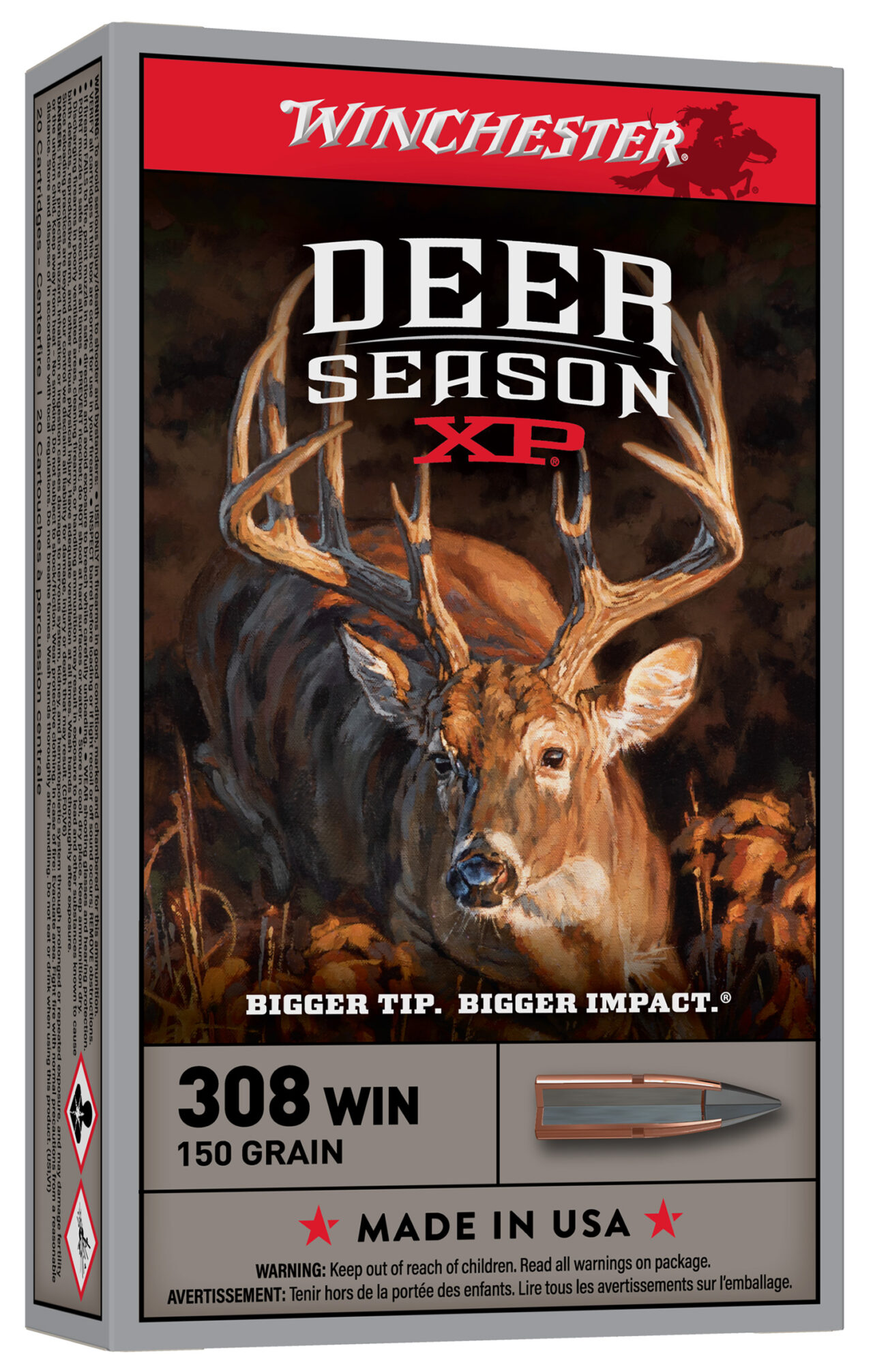 Winchester Ammo X308DS Deer Season XP 308 Win 150 gr Extreme Point 20 Per Box/ 10 Cs