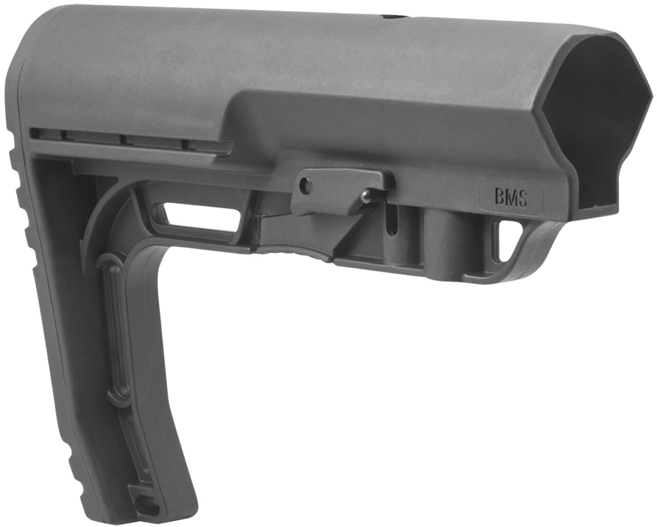 Mission First Tactical BMS Battlelink Minimalist Stock Collapsible Black Synthetic for AR-15, M16, M4 with Commercial Tubes (Tube Not Included) - Image 3