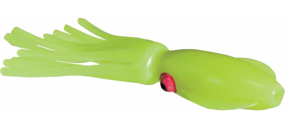 REEF FISHER B2 SQUID 3in 10pk TRIPLE GLOW/NEON GRN