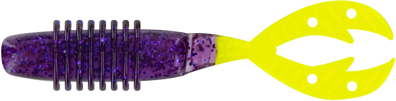 BIG BITE KAMIKAZE SWIMON 2.5in 8pk PURP/OP CHART TAIL