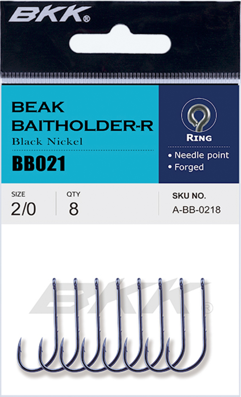 BEAK BAITHOLDER-R BLACK NICKEL 8pk 1/0