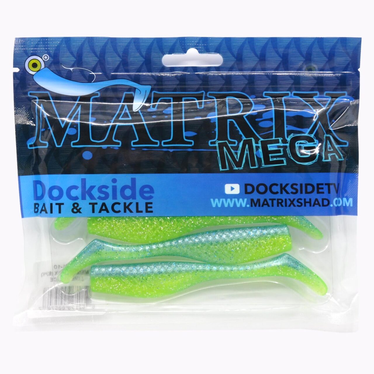 SHAD MEGA SHAD 4 1/4in 6pk LIMBO SLICE