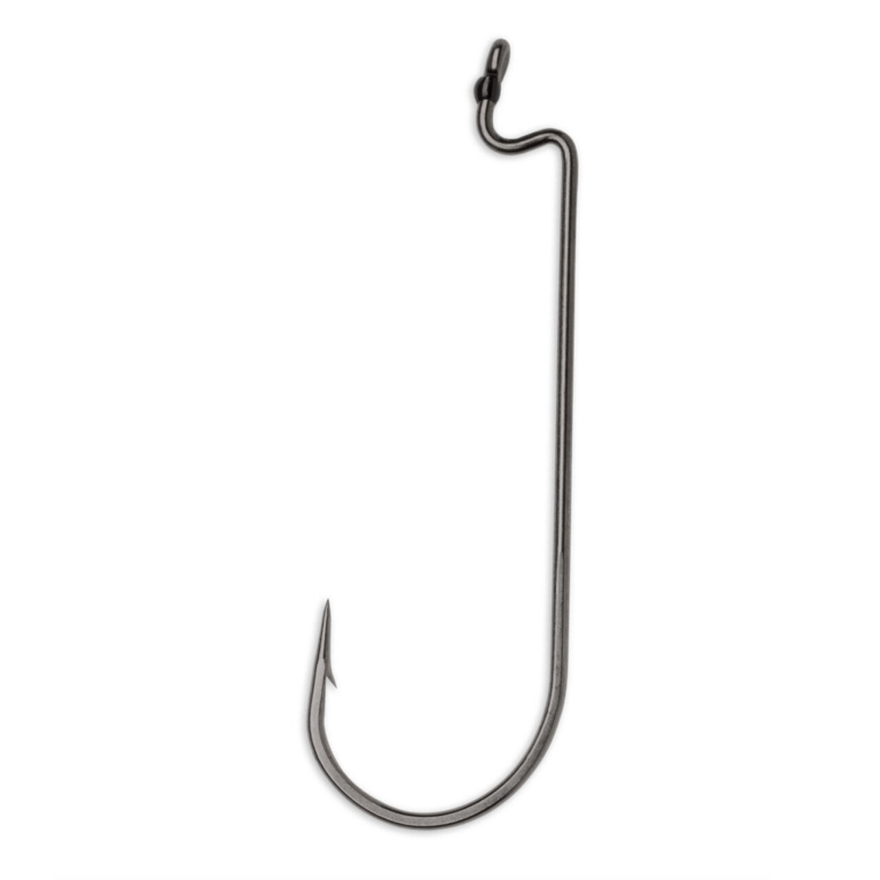 WORM HOOK BLACK NICKEL 2/0 6pk