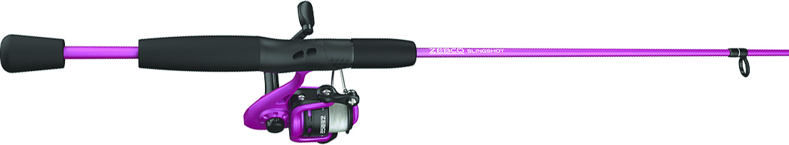 ZEBCO SLINGSHOT COMBO SPINNING 5ft 6in ML 2pc PURPLE